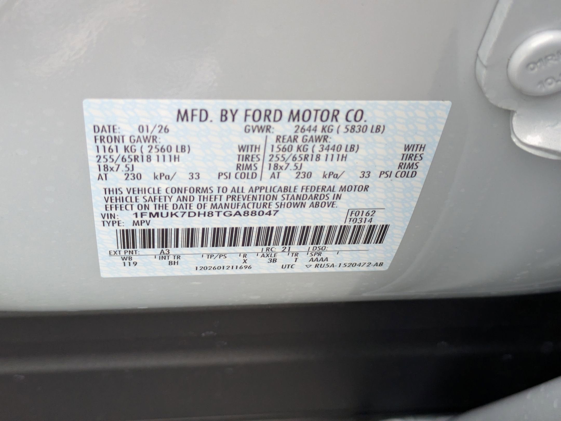 2026 Ford Explorer Active w/200A Pkg