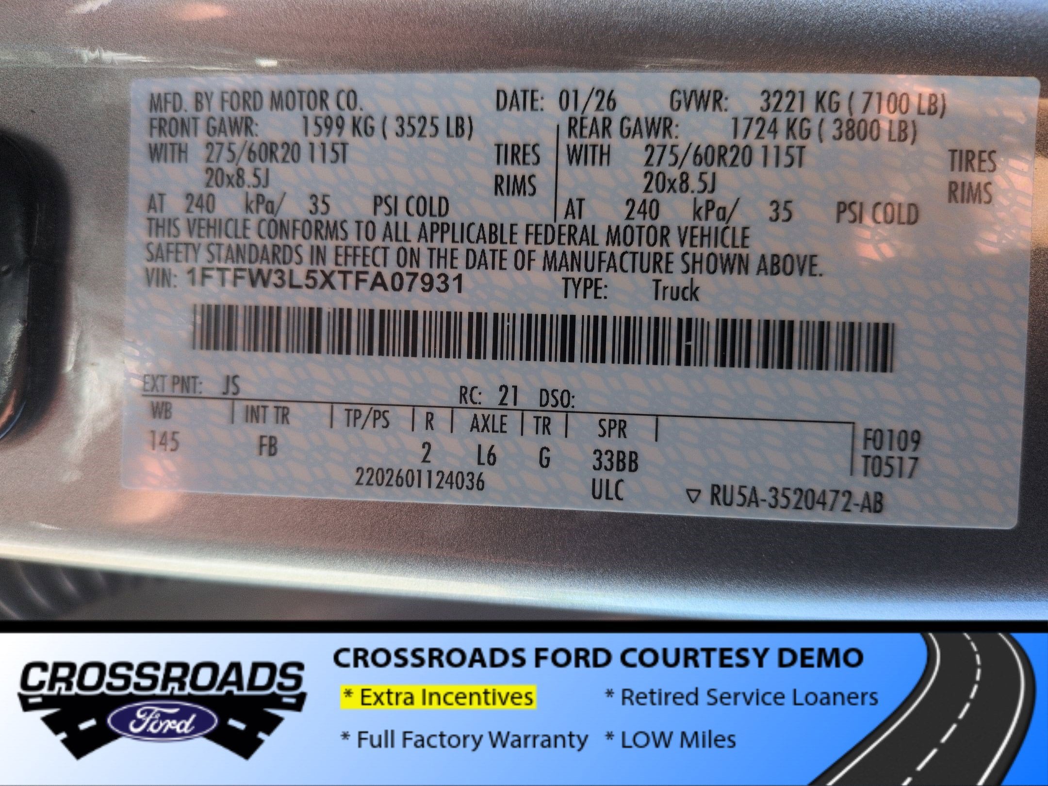 2026 Ford F-150 XLT - Crossroads Courtesy Demo