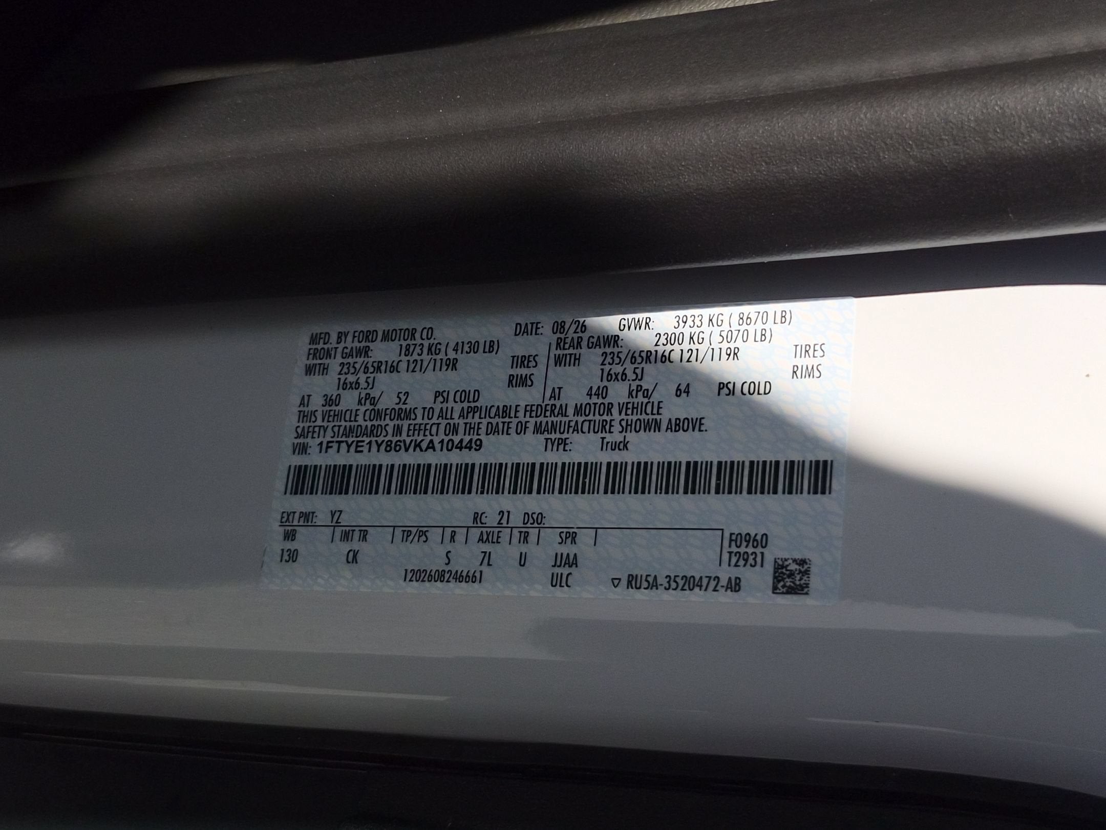 2027 Ford Transit Cargo Van Base