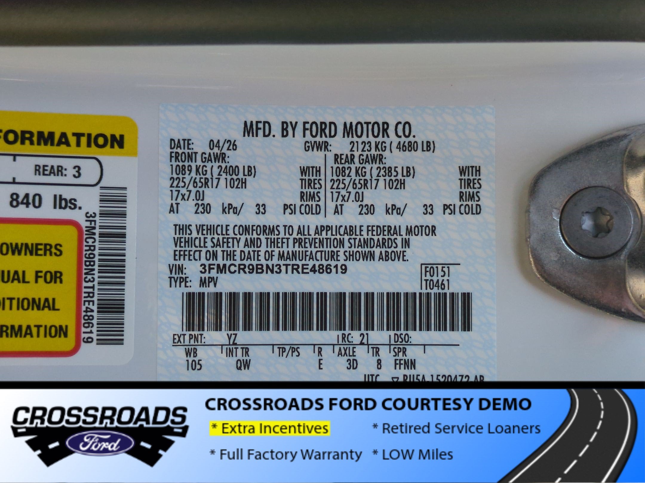 2026 Ford Bronco Sport Big Bend - Crossroads Courtesy Demo