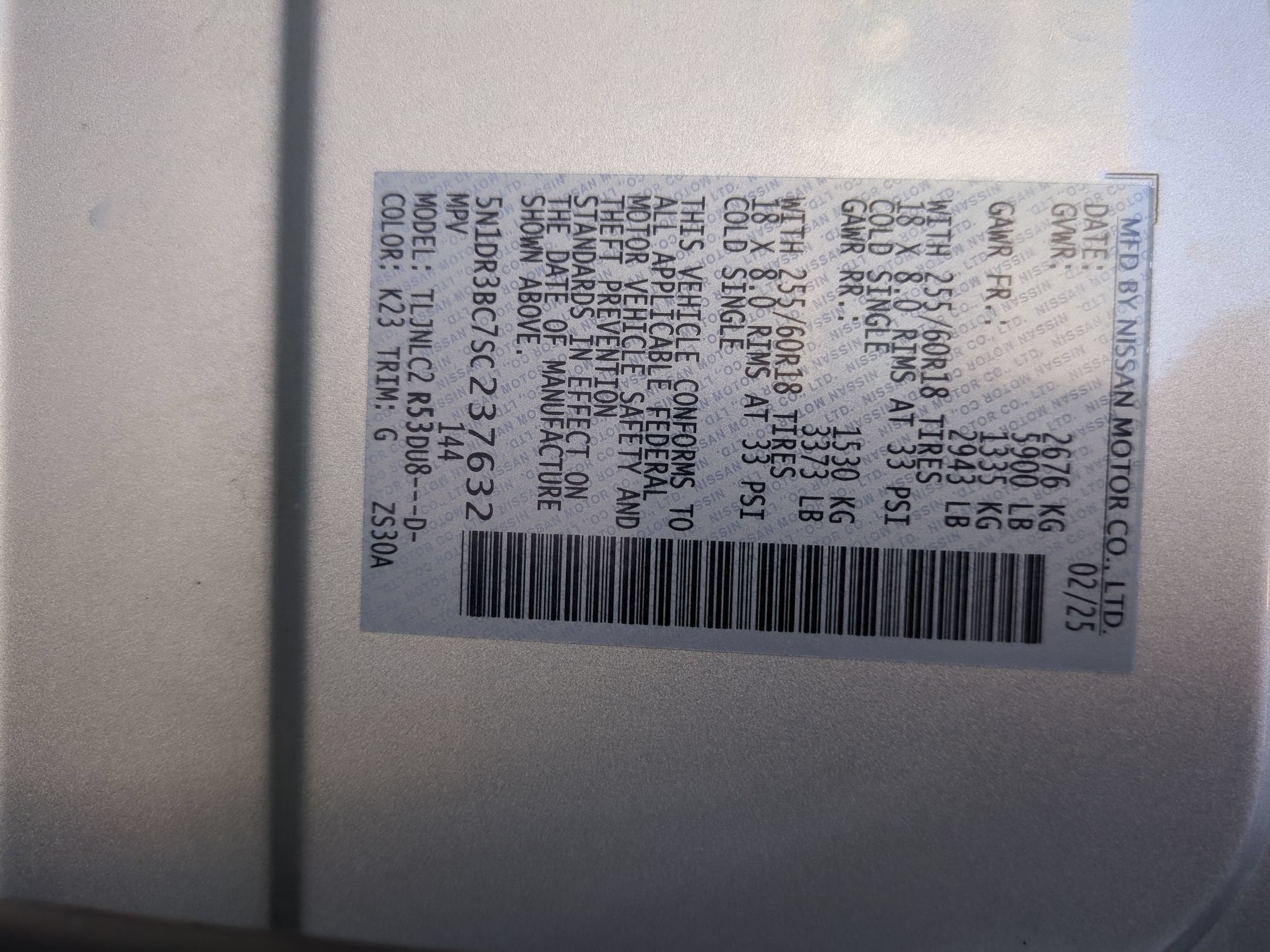 2025 Nissan Pathfinder SV