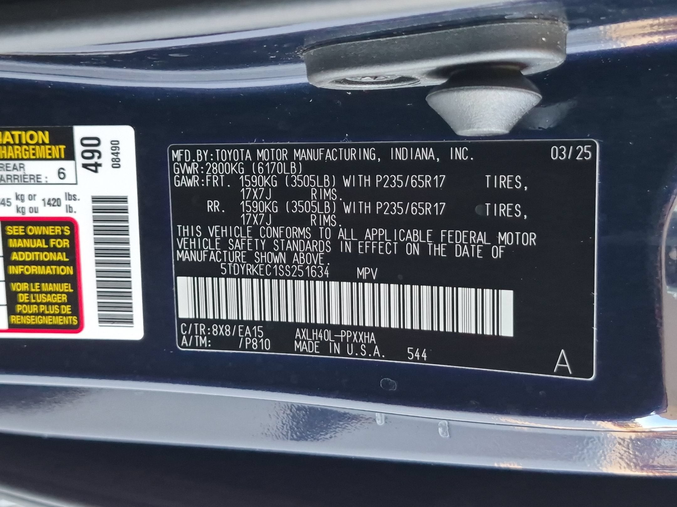 2025 Toyota Sienna XLE